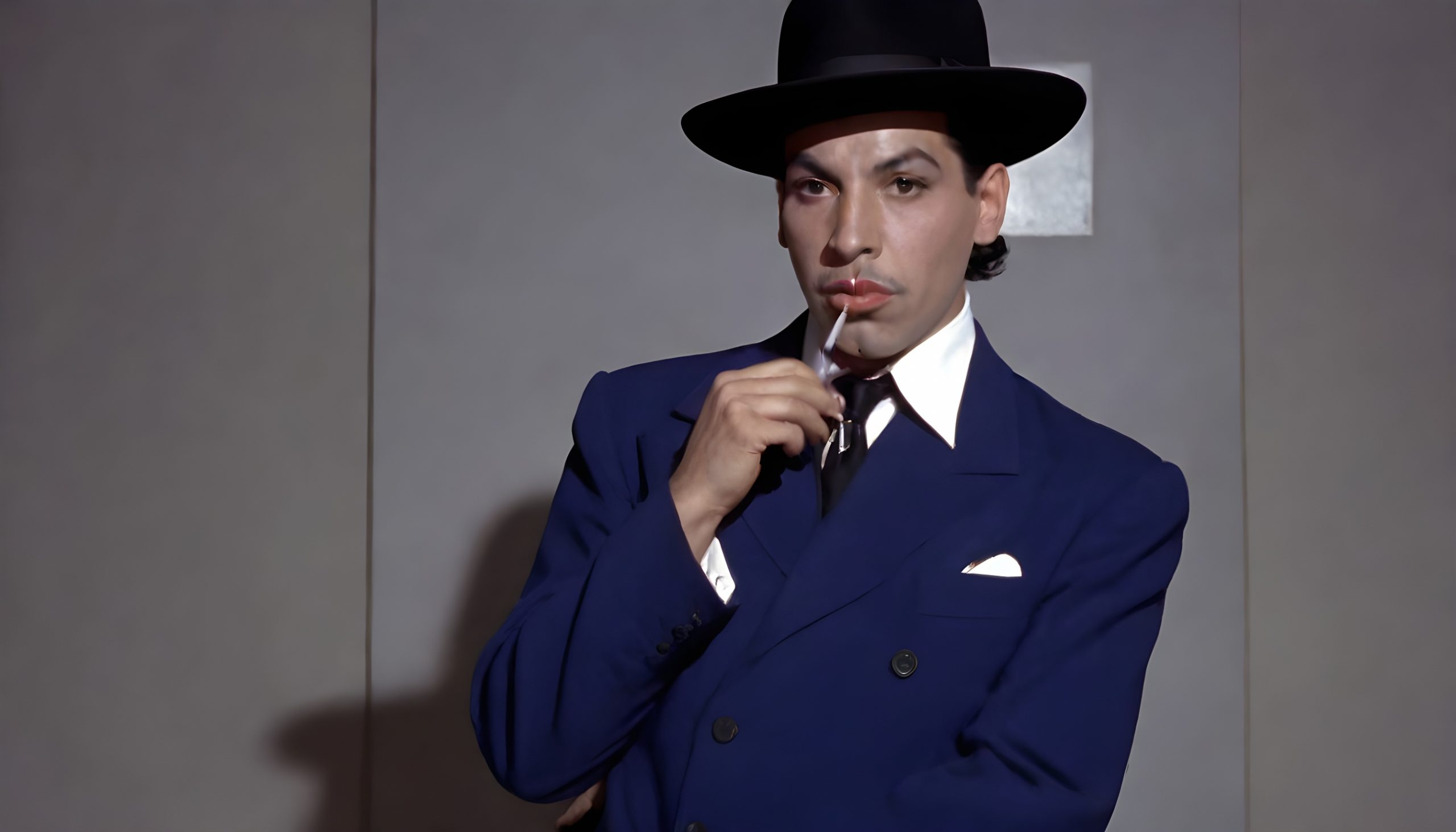 Mexican-Pachuco-in-Zoot-suit- Mexican Pachuco wearing zoot suit.