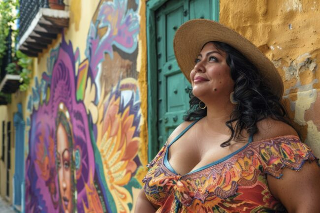 portrait-overweight-woman-traveling-world