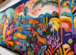 Chicano mural art on a community building in Southern California