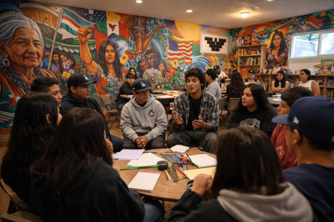 Cultural discussion in a vibrant space Chicano cultural centers providing safe spaces for youth and community growth