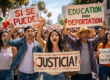 Chicano grassroots organizing protest rally in Los Angeles