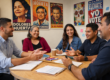 Chicano nonprofit leadership team collaborating in community organization