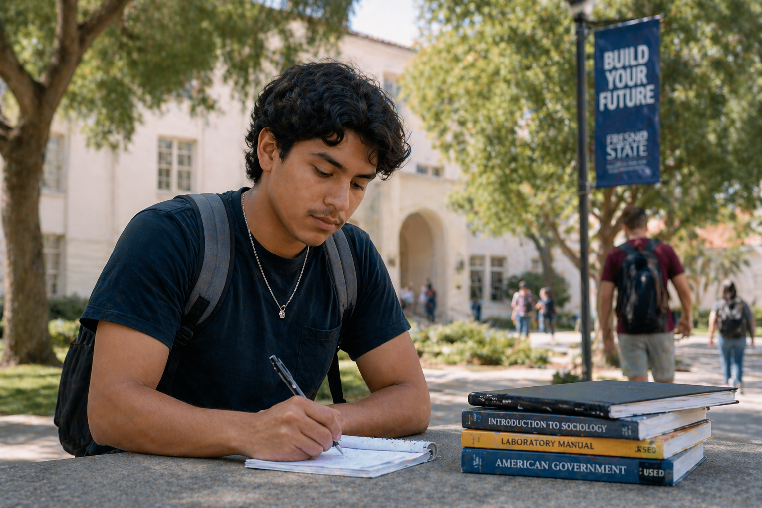 first-generation Chicano students studying on college campus