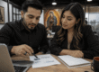 Chicano professional navigating workplace identity in a modern office