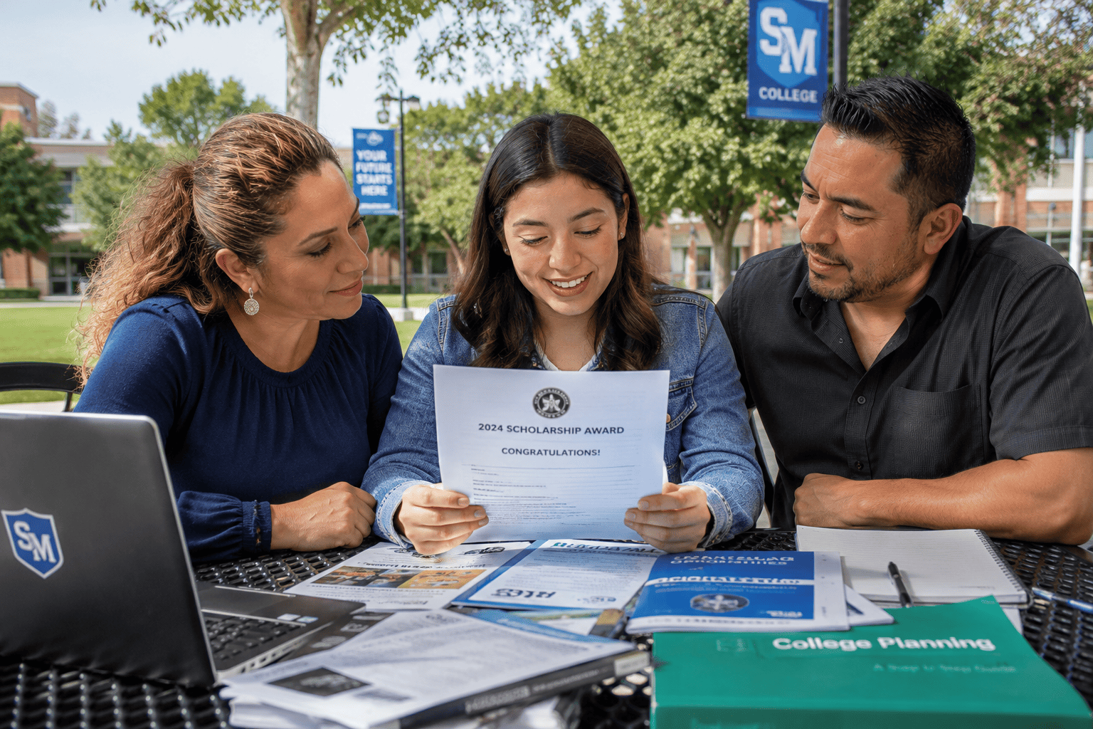 image-Celebrating-scholarship-success-on-campus Latino student success supported by scholarships and grants in California