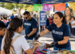 Latino community volunteerism at a neighborhood cultural gathering