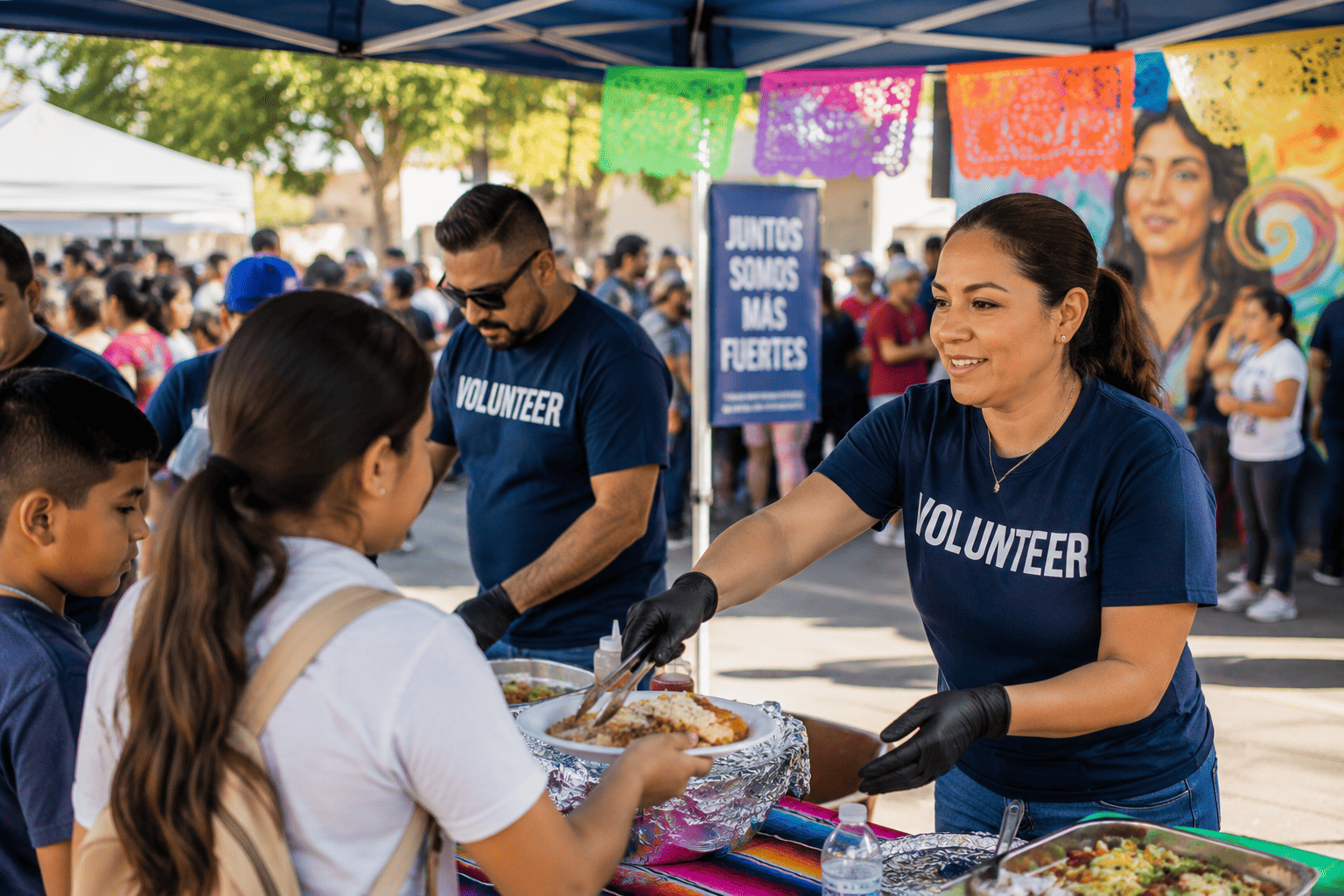 image-latino-community-volunteerism Latino community volunteerism at a neighborhood cultural gathering